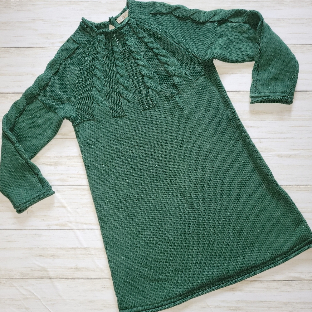 Copper Key Green Knit Sweater Dress